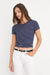 good american modal rib stripe baby tee horizon ink front
