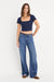 good american pointelle square neck crop top horizon ink