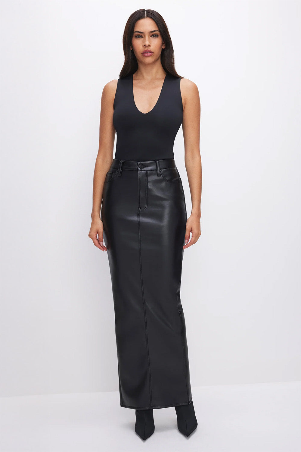 good american scuba deep v bodysuit black 