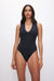good american scuba deep v bodysuit black front