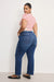 Good American - Soft Tech Curve Straight Jeans - Indigo - Plus Back