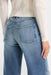 good american soft tech waist palazzo ankle jeans indigo1238 detail