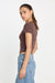 good american super stretch baby tee bitter cocoa side