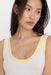 good american super stretch ringer tank white detail
