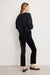 Good American - Velvet High Rise Kick Flare Pant - Black  - Back