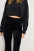 Good American - Velvet High Rise Kick Flare Pant - Black - Detail