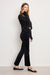 Good American - Velvet High Rise Kick Flare Pant - Black  - Side