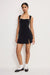 Good American - Velvet Mini Dress - Black - Front
