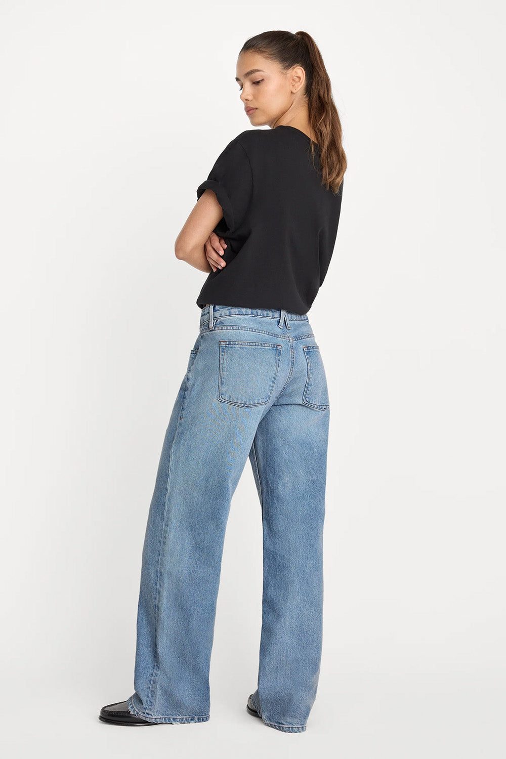 good american vintage low loose jeans indigo1224 back