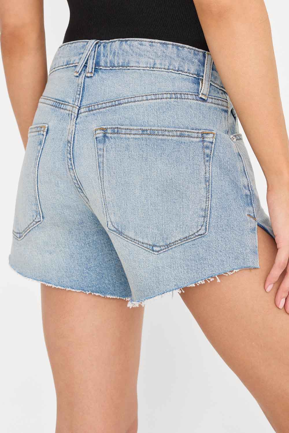 good american vintage short indigo1264 detail