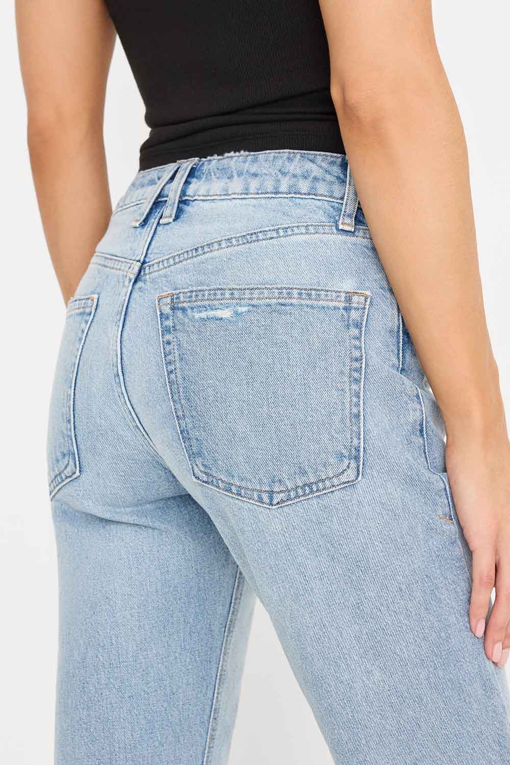 good american vintage straight ankle jean indigo1252 detail