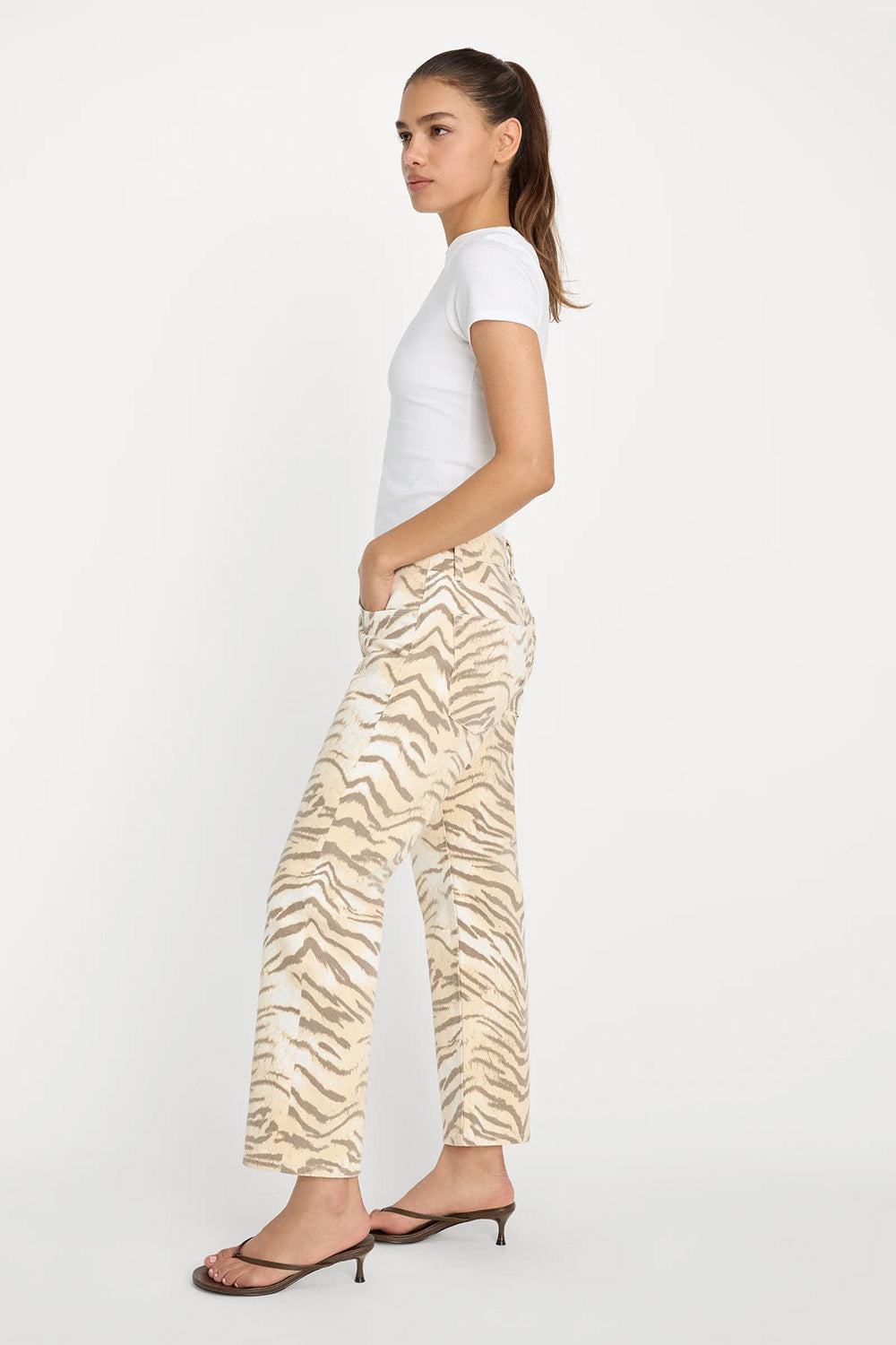 good american vintage straight ankle jeans brown tiger side