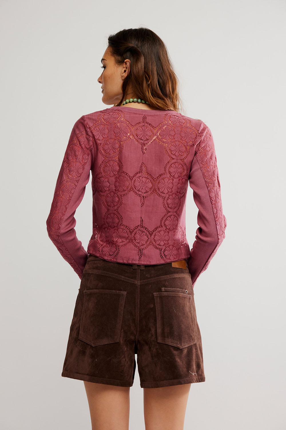 Free People - Jae Knit LS Top - Crushed Berry - Back