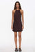 Thrills - CELESTE BIAS HALTER MINI DRESS - Postal Brown - Front