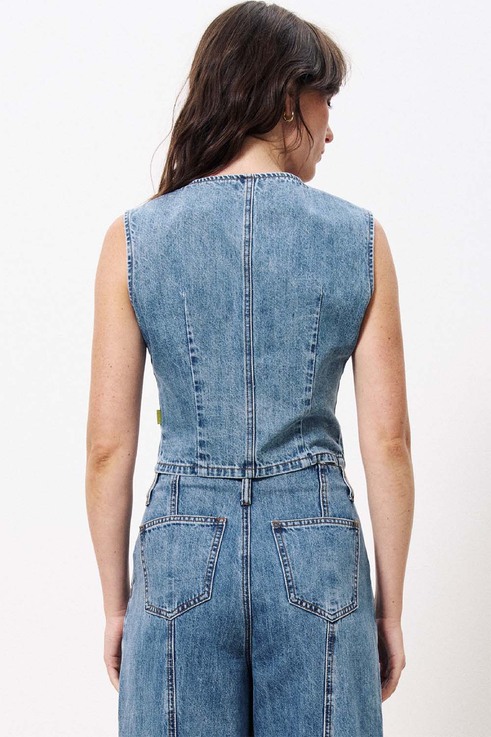 FRNCH - Carima Vest - Bleu Jean - Back