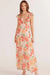 Mink Pink - Aida Frill Maxi Dress - Apricot Floral - Front