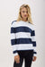 Richer Poorer - Beefy Stripe Cotton Pullover - Blue Nights - Front
