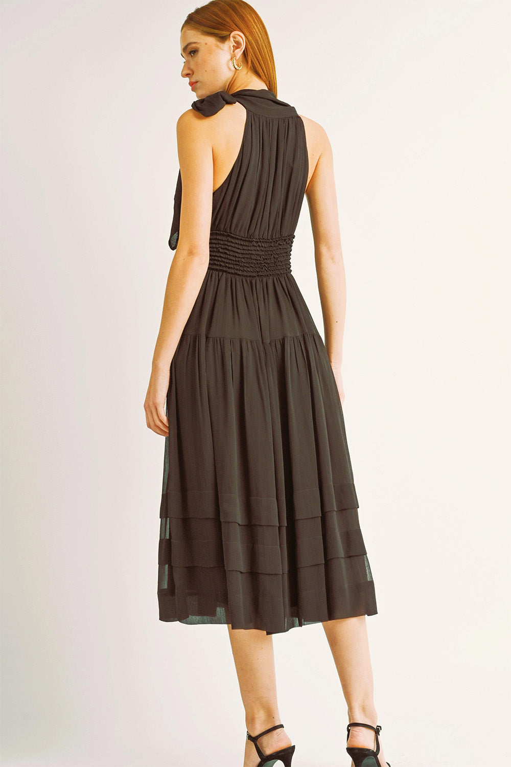 Reset by Jane - Aurora Dress - Dark Brown - Back