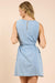 Sadie & Sage - Energize Mini Dress - Chambray - Back