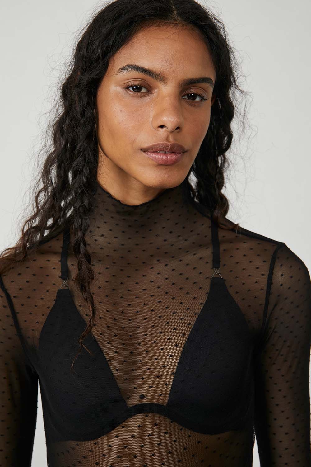 Free People - On The Dot Layering - Black - Detail