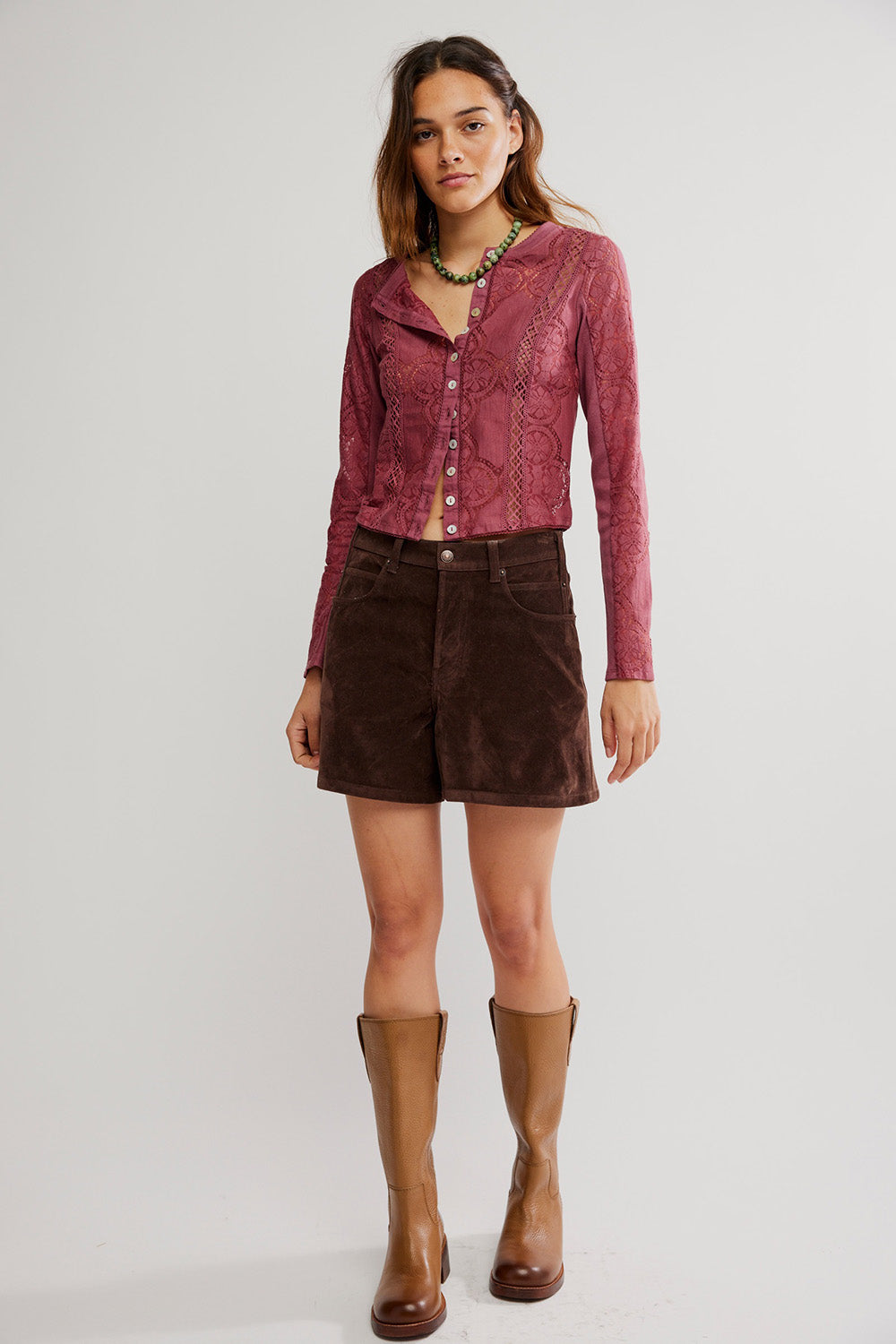 Free People - Jae Knit LS Top - Crushed Berry