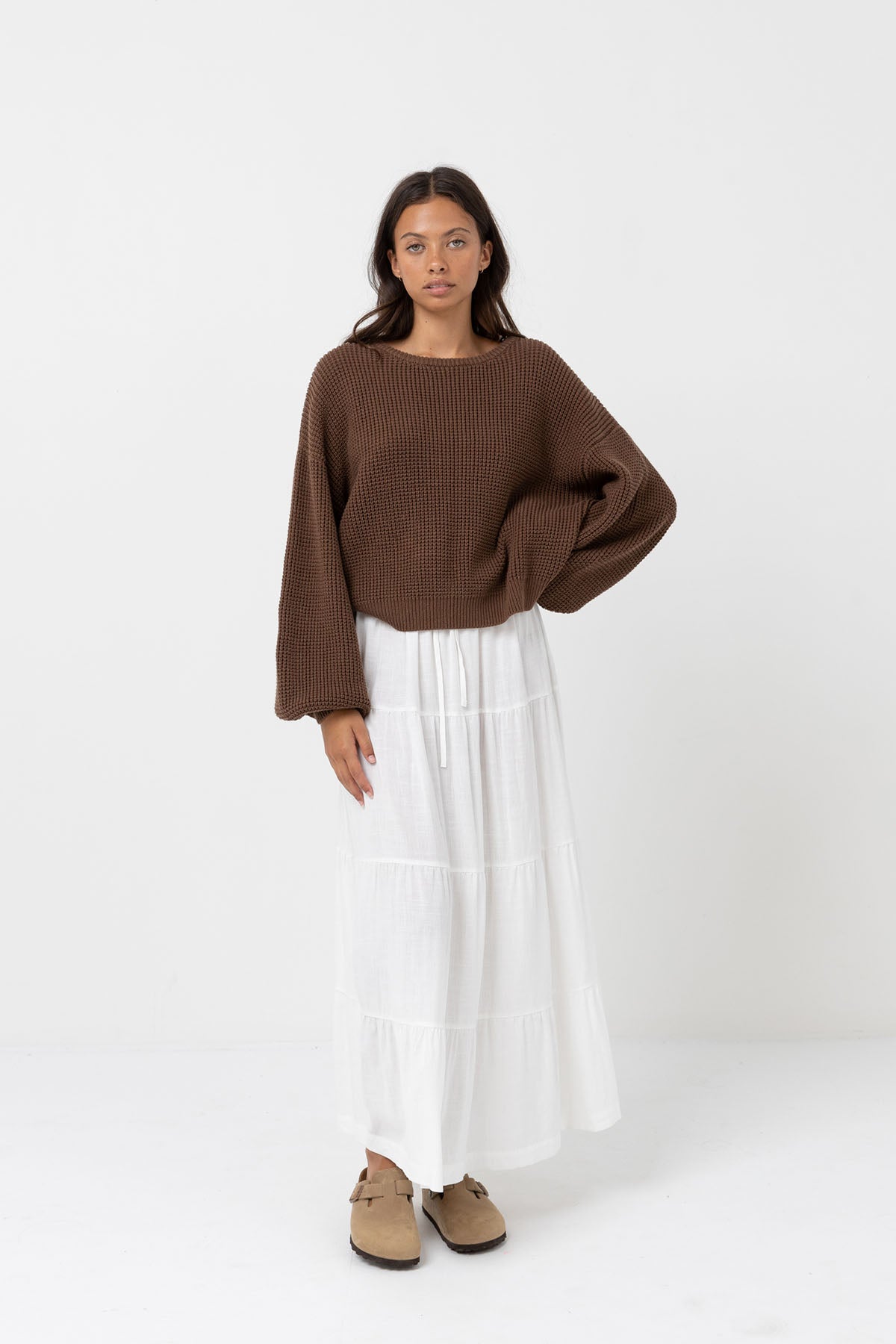 Rhythm - Classic Knit Jumper - Chocolate