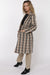 Sage the Label - STEADY BRUSHED PLAID COAT - Camel Multi - Side