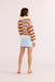 Mink Pink - Skye Stripe Splice Sweater - Multi - Back