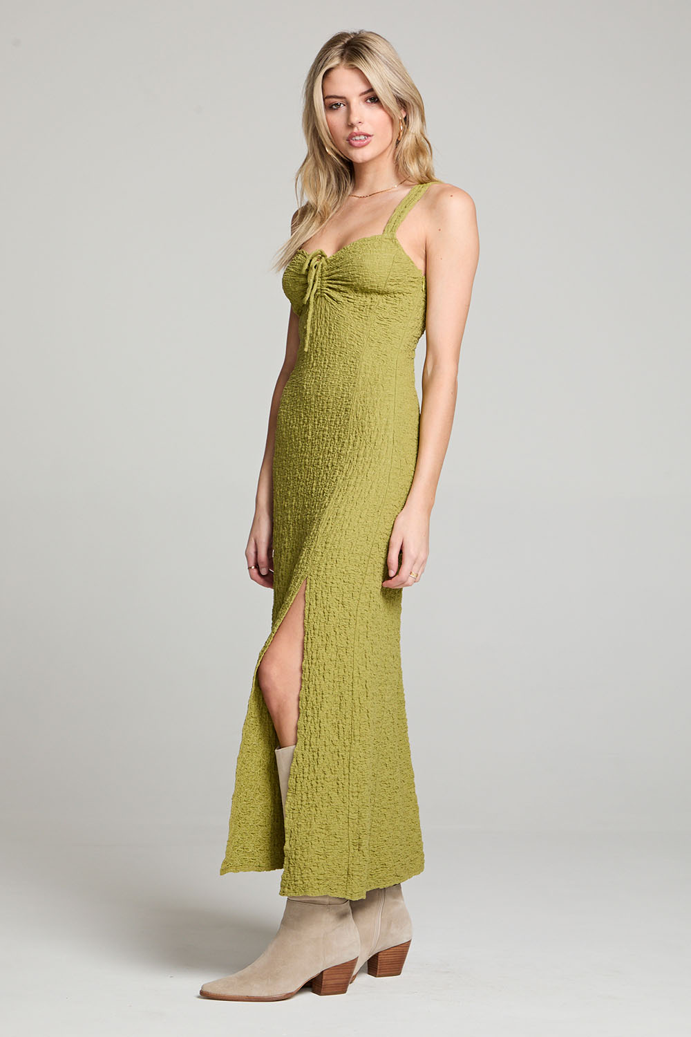 Saltwater Luxe - Cannan Midi Dress - Fern - Side