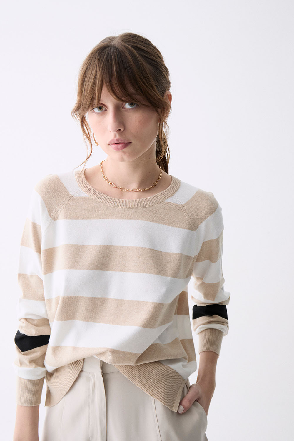 Deluc - Tavira Sweater - Ecru Melange - Front