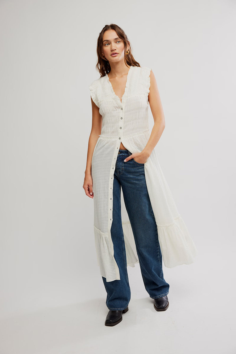 Free People - Desert Dazed Midi - Clean Ivory