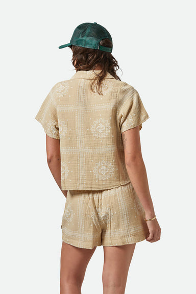 Brixton - Wandering Tie Top - Pale Khaki Bandana - Back