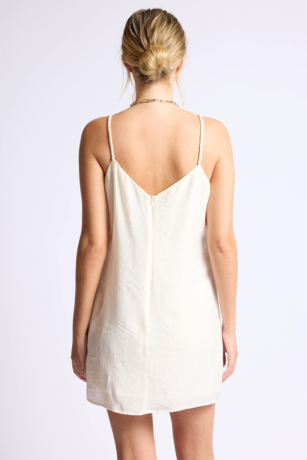 Sage the Label - Light A Fire Mini Dress - Ivory - Back