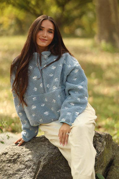 happy camp3r elle pullover frost blue model