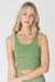 Niki Biki - Ribbed Easy Crop Top - Hedge Green