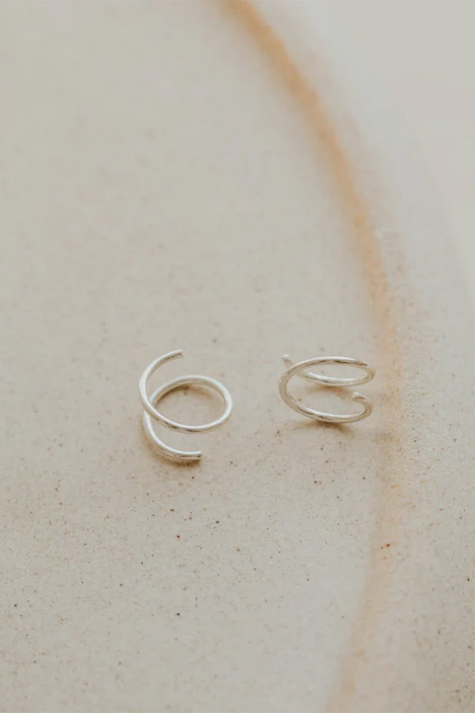 hello adorn tiny twist earrings sterling silver