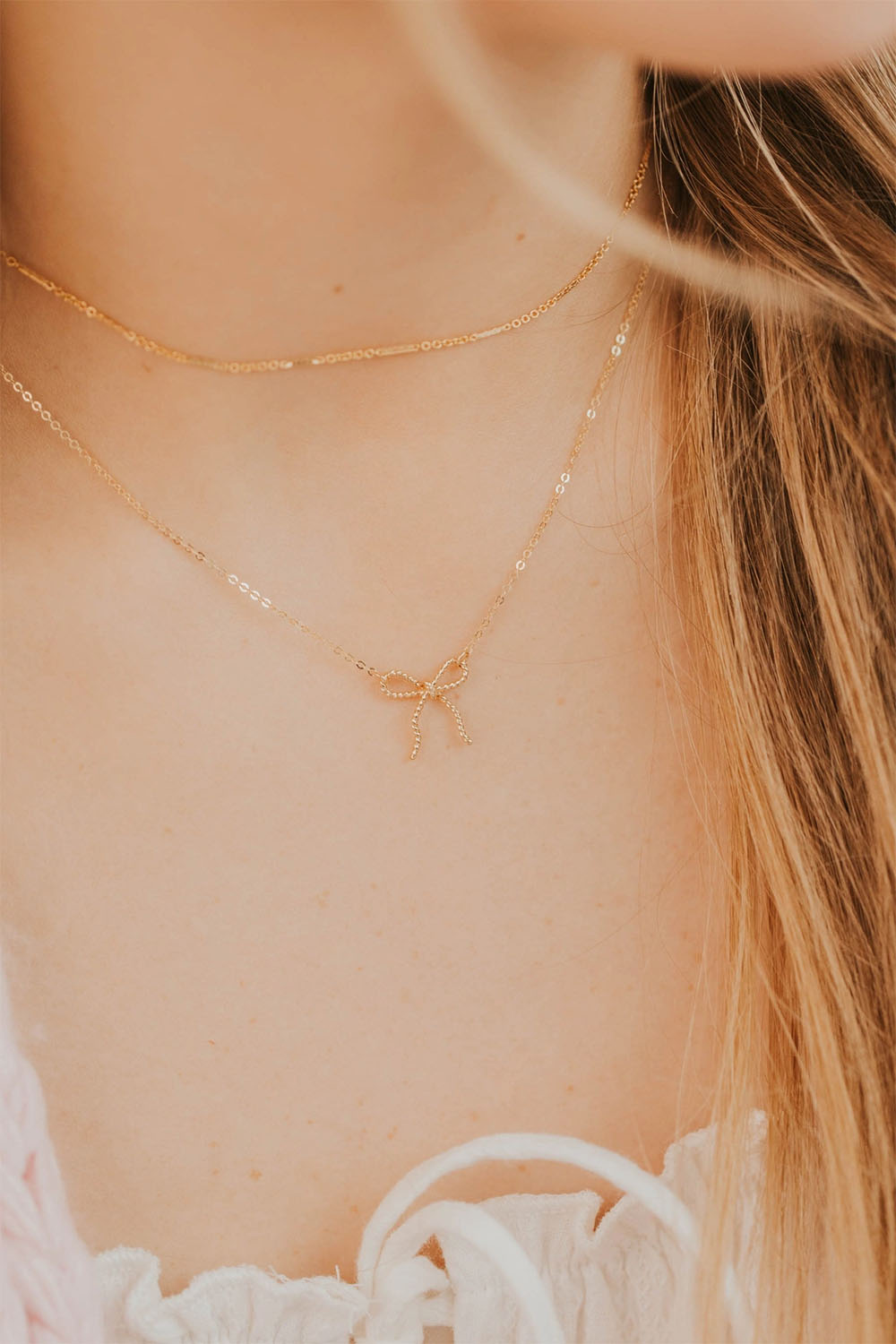 hello adorn clara necklace gold model