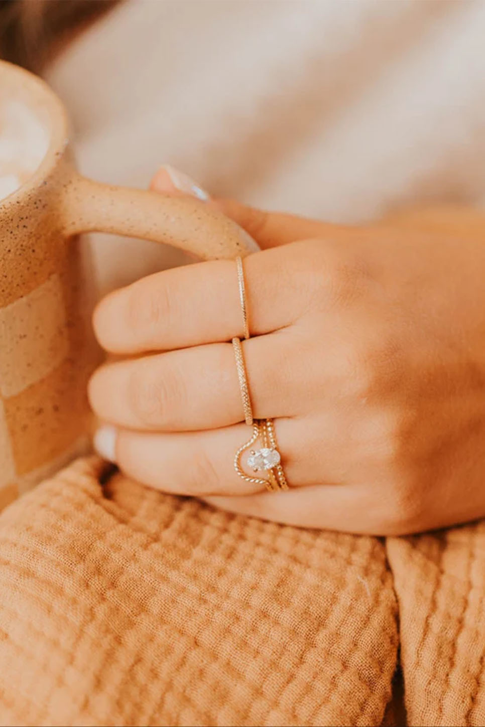 hello adorn dune ring gold fill model