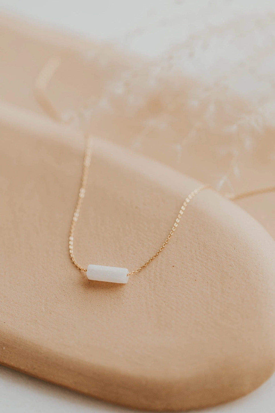 hello adorn lotus gemma necklace 14k gold fill