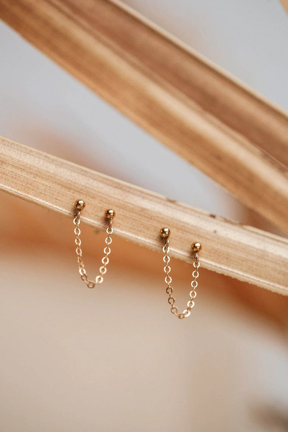 hello adorn swing studs 14k gold fill