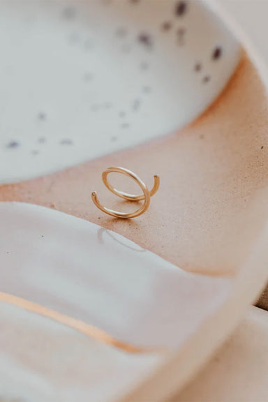 hello adorn tiny twist nose ring gold fill 