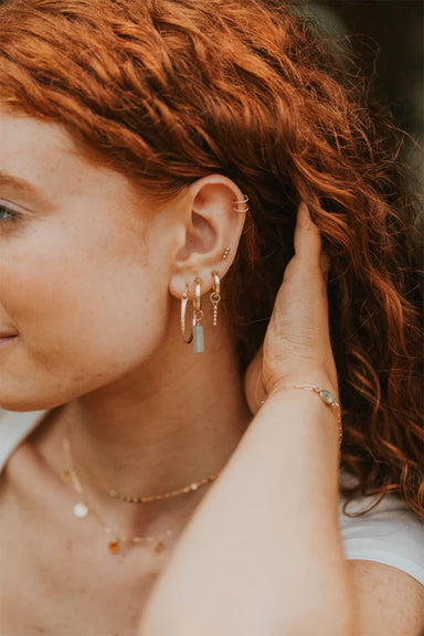 hello adorn twisted double up ear cuff gold fill model