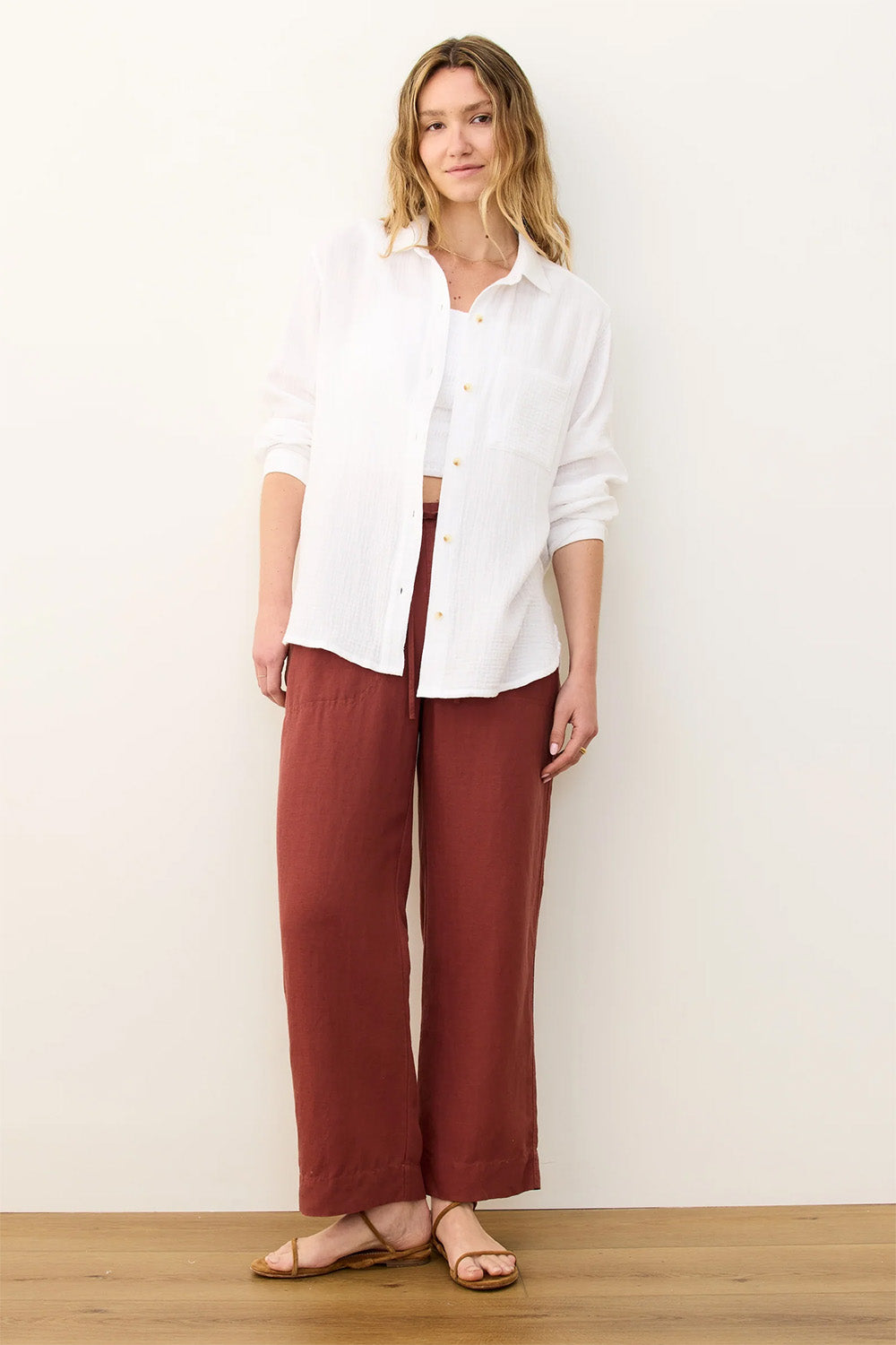 Marine Layer - Jane Relaxed Shirt - White 