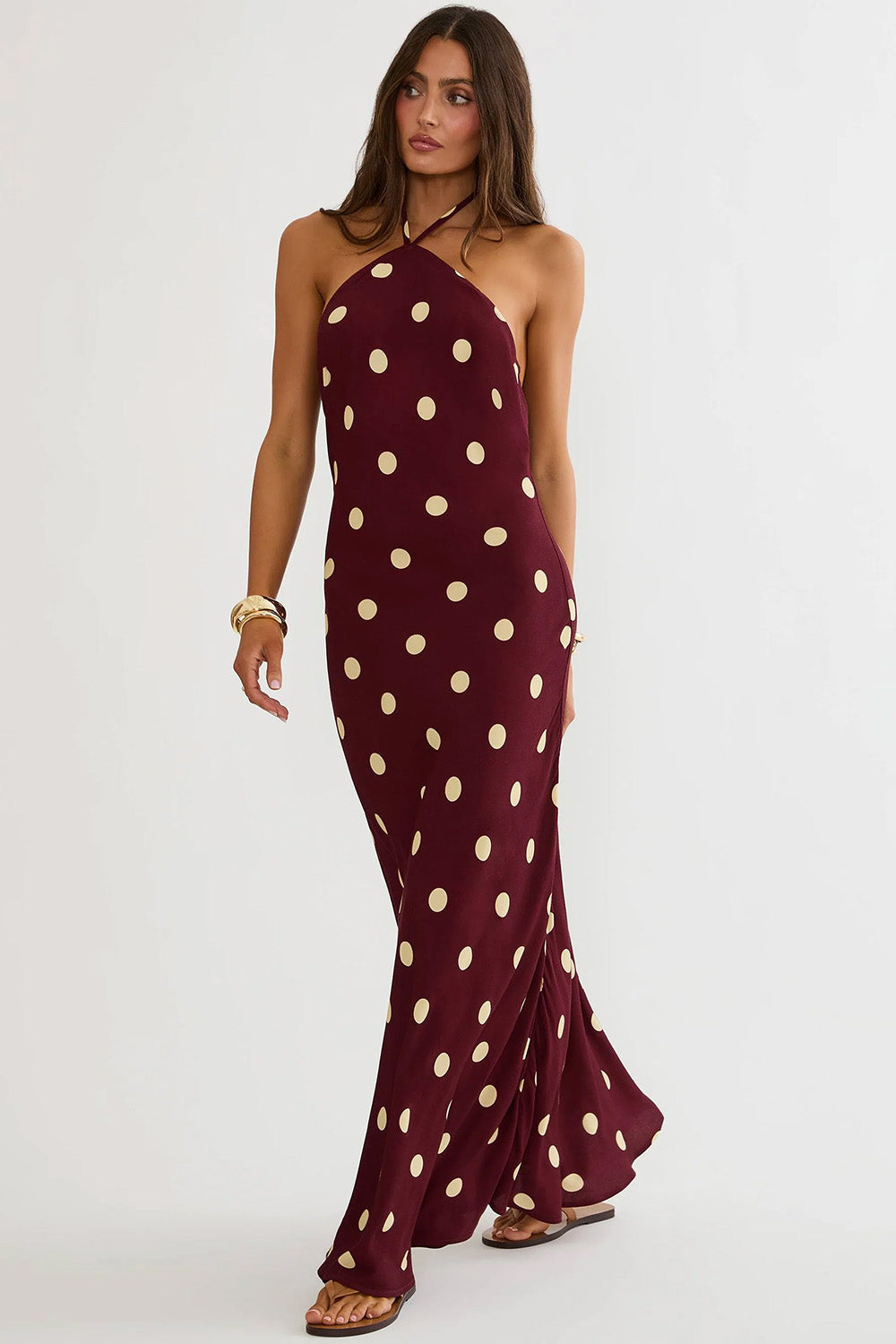 Beach Riot - Xandra Dress - Butter Blossom Polka Dot - Side