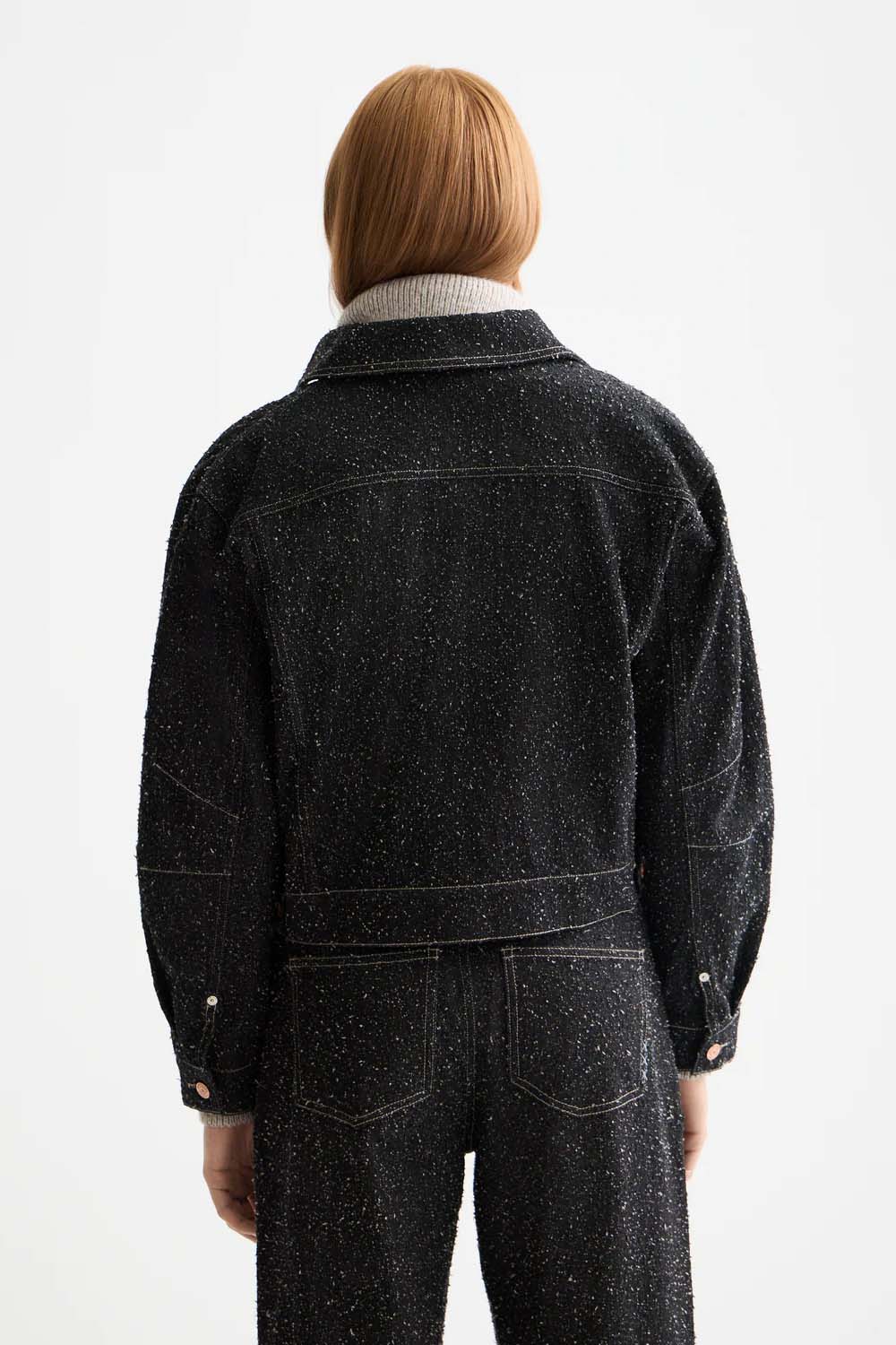 Scotch & Soda - Denim Textured Jacket - Black Snow - Back