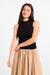 Sadie & Sage - Ronan Mock Neck Ruched Tank - Black - Front