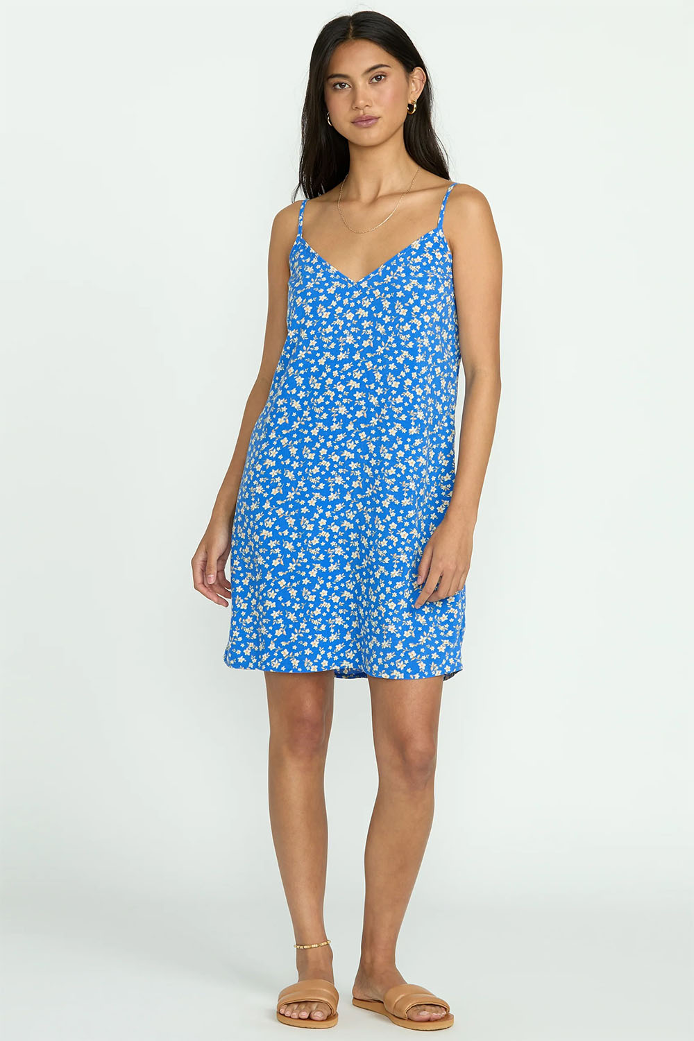 Billabong - 90s Babe Mini Dress - True Blue - Front