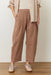 Marine Layer - Kyra Poplin Barrel Pant - Truffle - Front