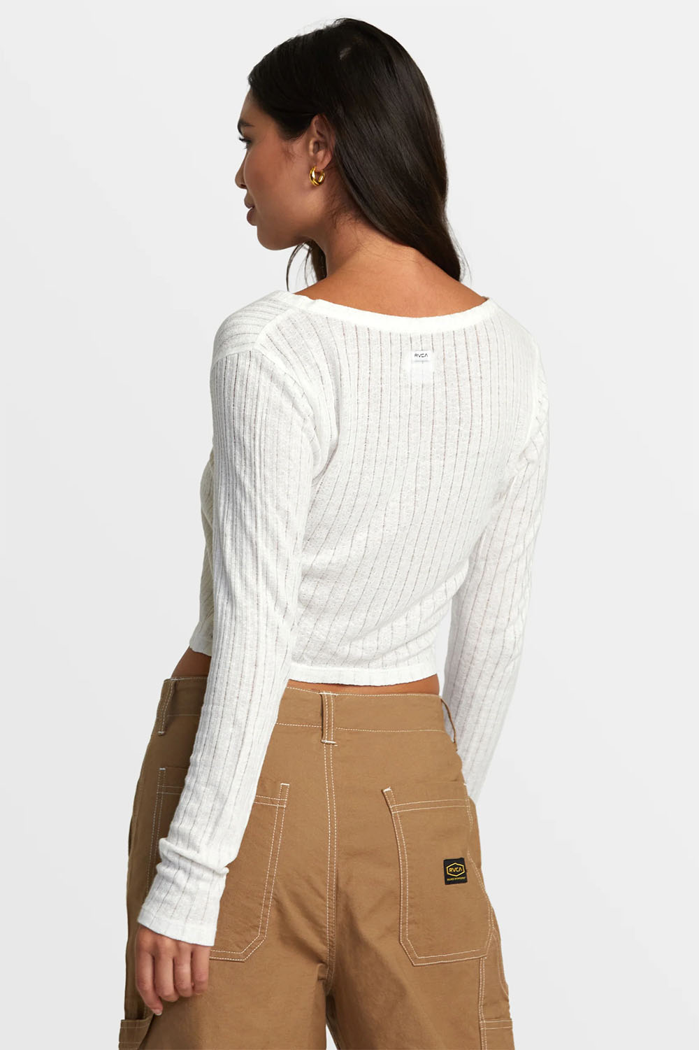 RVCA - Homecoming Top Pointelle II - Cloud - Back
