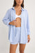 Rhythm - Zephyr Stripe Shirt - Blue - Front